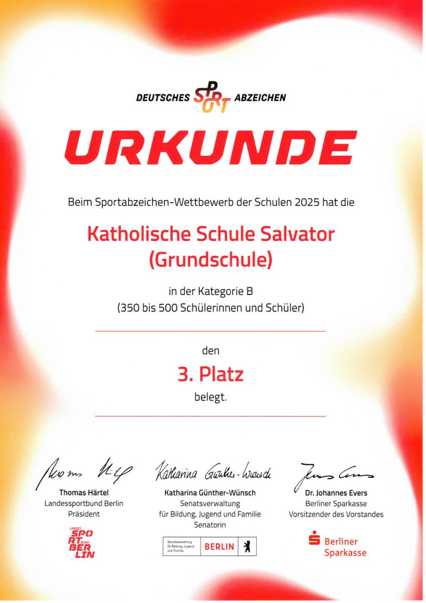 Teilnahme am Sportabzeichen-Wettbewerb