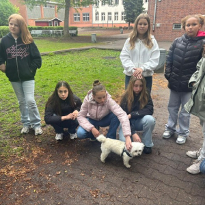 Tierischer Besuch an der Schule während des Projektes Tierisch gut